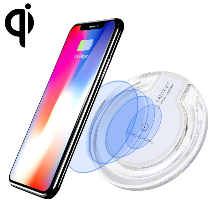 FANTASY超薄Qi標準無線充電器 5V 1A輸出 帶充電指示燈 支持Qi標準的手機充電
