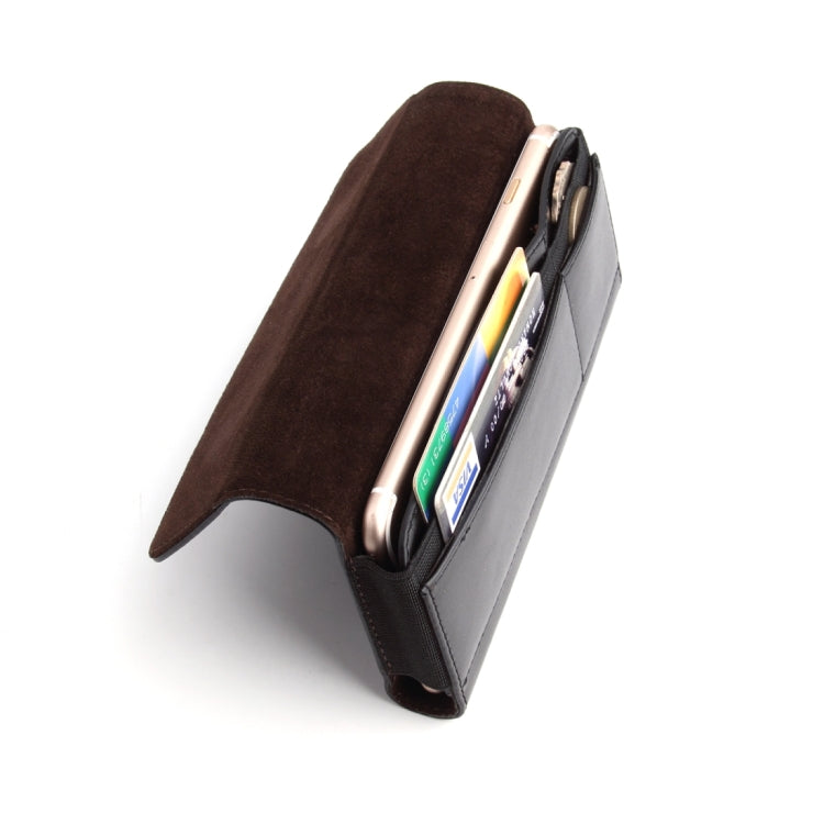 6.0-6.3寸 A1款通用 PU平紋橫款插卡腰包