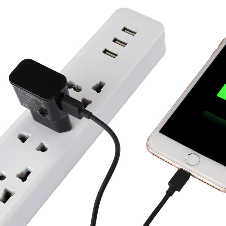 5V 2.1A 智能USB充電器帶1m長8Pin充電線，歐規