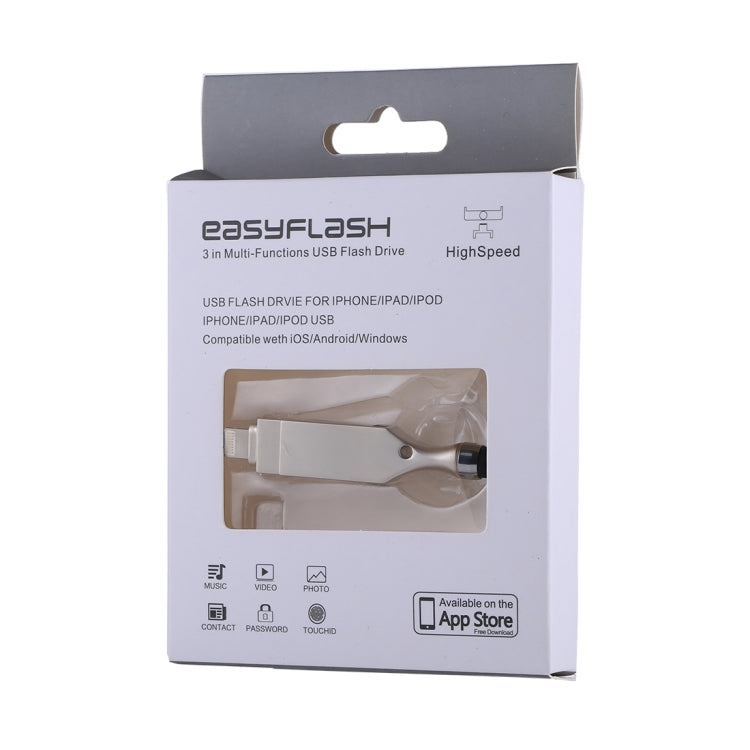 easyflash RQW-10E 2合1U盤帶觸控筆 USB 2.0&8 Pin 128GB