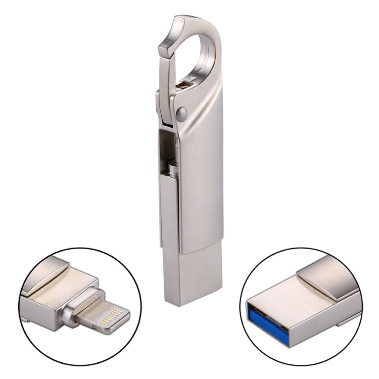 easyflash RQW-10F 2合1鑰匙扣U盤 USB 2.0&8 Pin 128GB