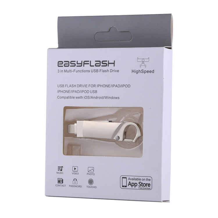 easyflash RQW-10F 2合1鑰匙扣U盤 USB 2.0&8 Pin 128GB