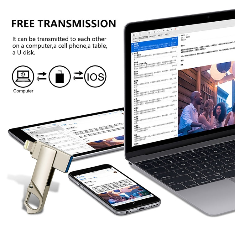 easyflash RQW-10F 2合1鑰匙扣U盤 USB 2.0&8 Pin 128GB
