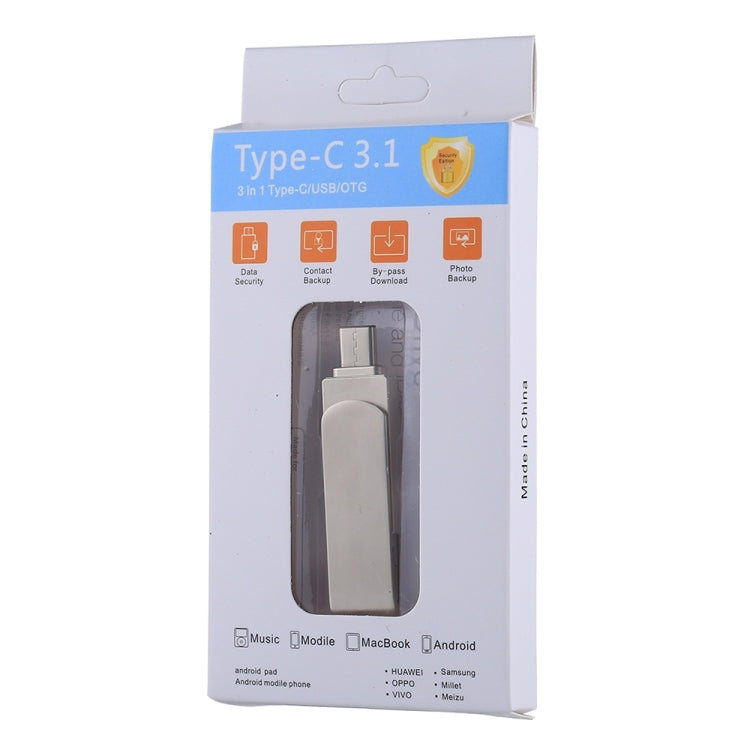 easyflash RQW-10X 3合1U盤 USB2.0&8 Pin&Type-C 16GB