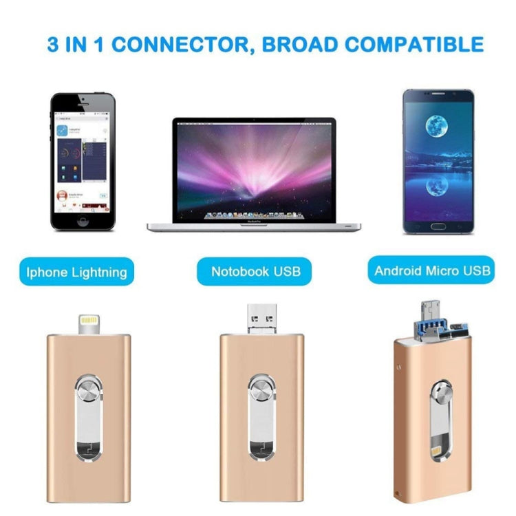 easyflash RQW-02 3合1U盤 USB 2.0&8 Pin&Micro USB 128GB