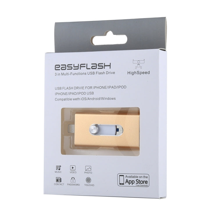 easyflash RQW-02 3合1U盤 USB 2.0&8 Pin&Micro USB 128GB