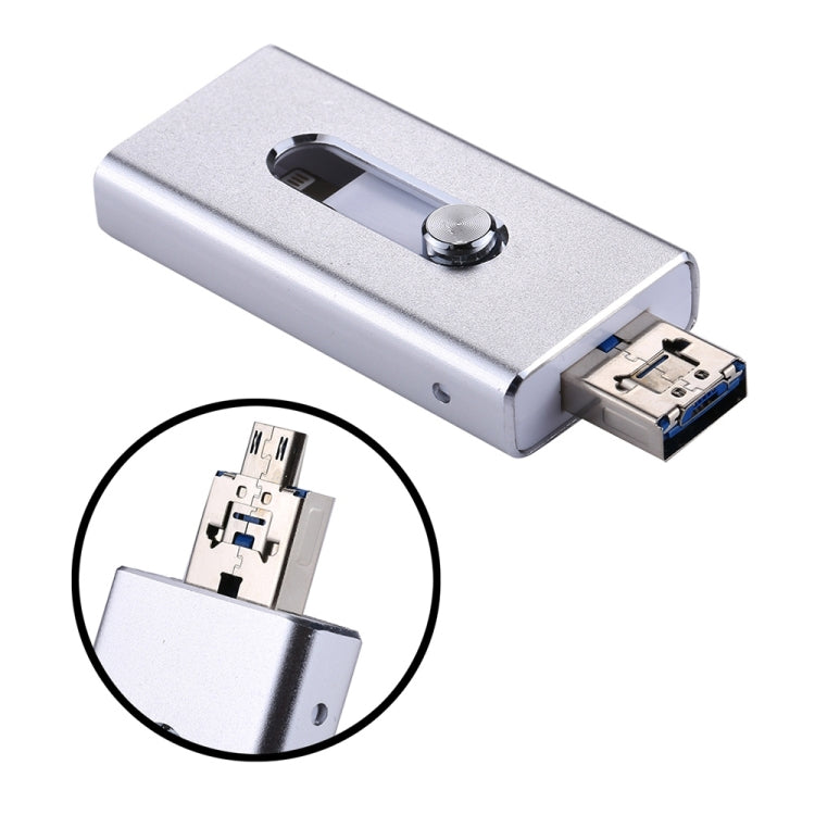 easyflash RQW-02 3合1U盤 USB 2.0&8 Pin&Micro USB 128GB