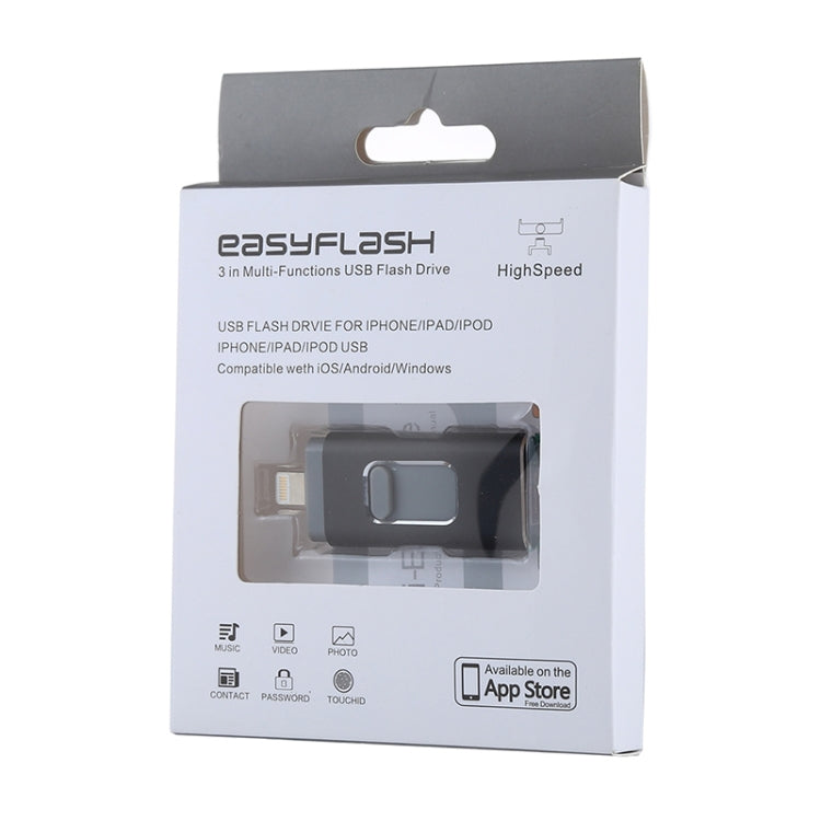 easyflash RQW-01B 3合1U盤 USB 2.0&8 Pin&Micro USB 128GB