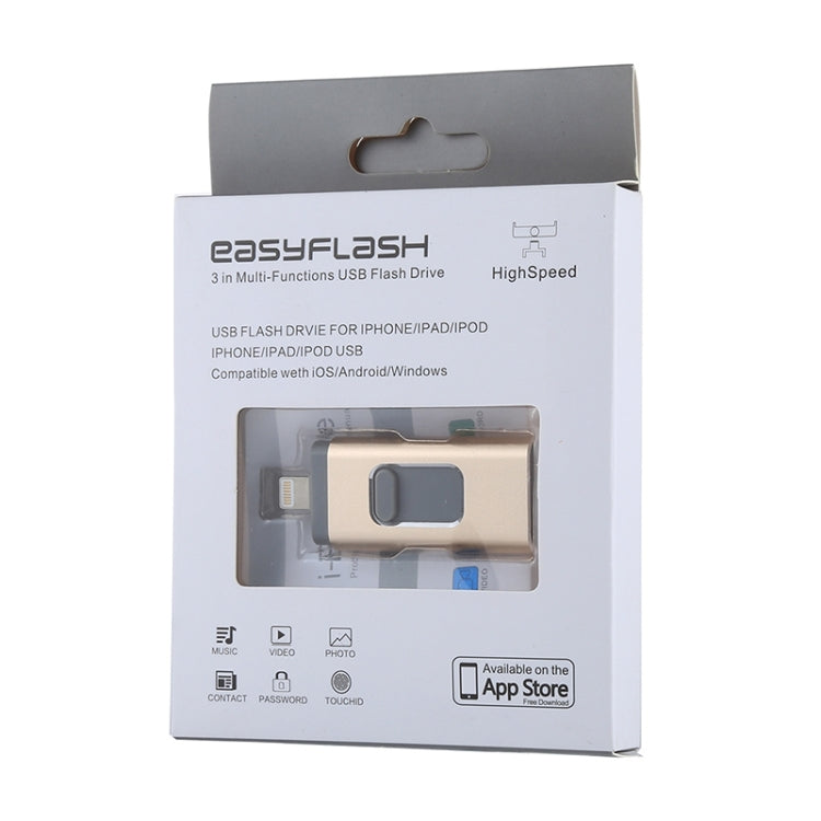 easyflash RQW-01B 3合1U盤 USB 2.0&8 Pin&Micro USB 128GB