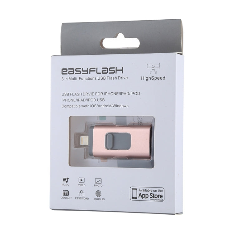 easyflash RQW-01B 3合1U盤 USB 2.0&8 Pin&Micro USB 128GB