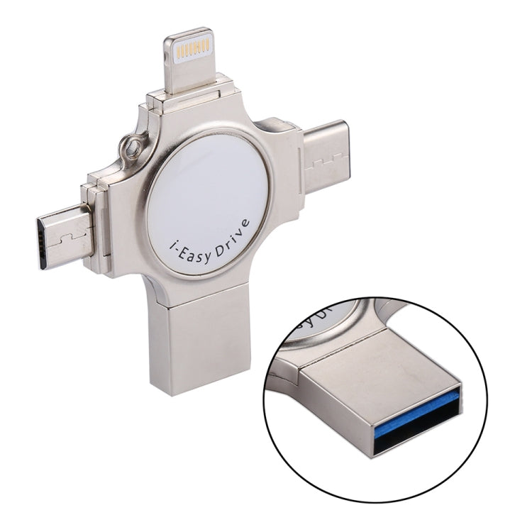 easyflash RQW-11S 4合1U盤 USB2.0&8 Pin&Micro USB&Type-C 32GB