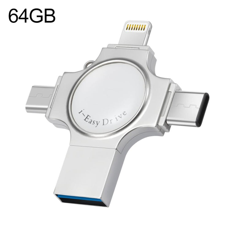easyflash RQW-11S 4合1U盤 USB2.0&8 Pin&Micro USB&Type-C 64GB