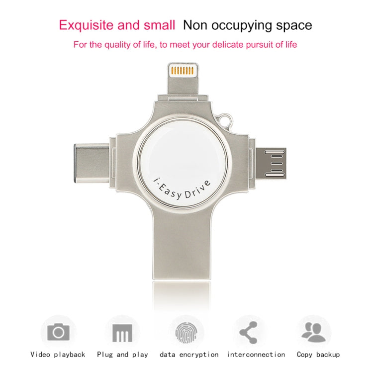 easyflash RQW-11S 4合1U盤 USB2.0&8 Pin&Micro USB&Type-C 128GB