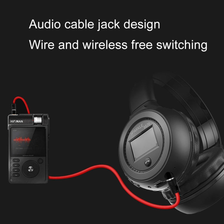 狂熱者 B570 頭戴式線控藍牙耳機 LED彩屏 帶3.5mm音頻口/高清麥克風/FM 最大支持32GB 內存卡