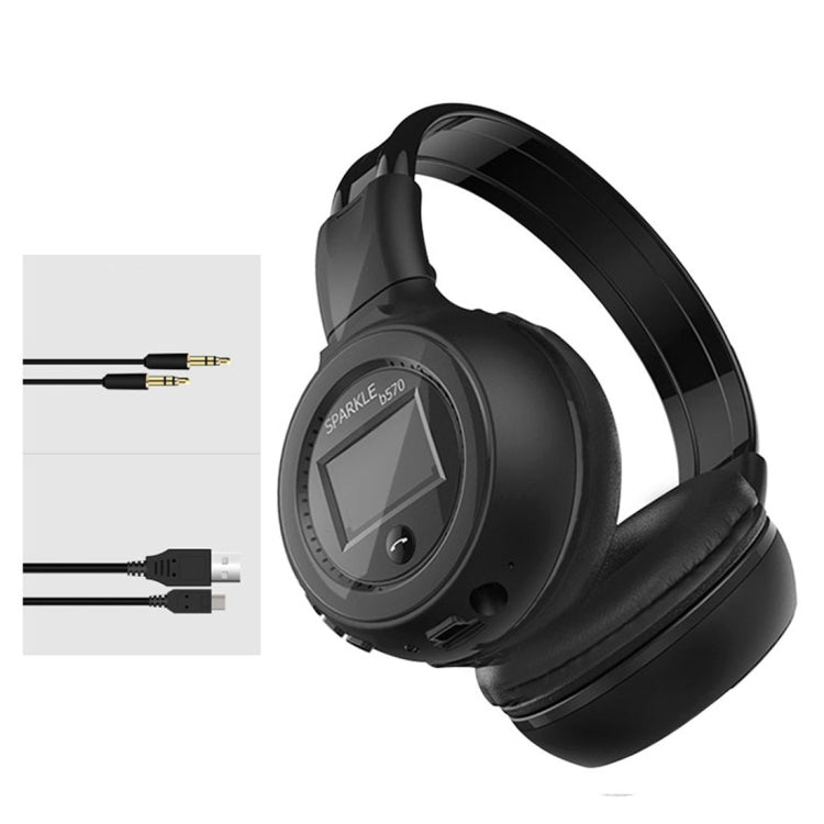 狂熱者 B570 頭戴式線控藍牙耳機 LED彩屏 帶3.5mm音頻口/高清麥克風/FM 最大支持32GB 內存卡