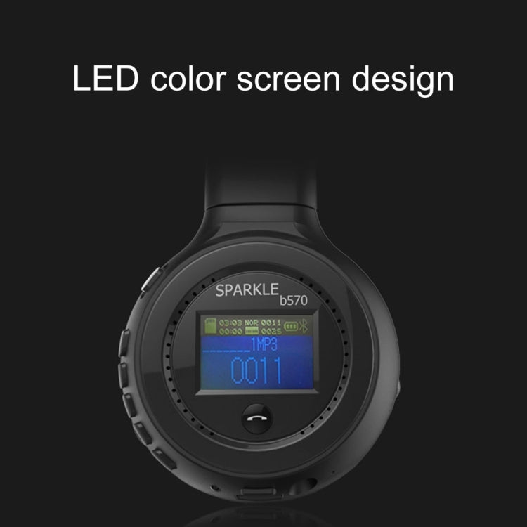 狂熱者 B570 頭戴式線控藍牙耳機 LED彩屏 帶3.5mm音頻口/高清麥克風/FM 最大支持32GB 內存卡