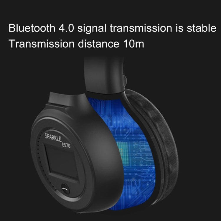 狂熱者 B570 頭戴式線控藍牙耳機 LED彩屏 帶3.5mm音頻口/高清麥克風/FM 最大支持32GB 內存卡