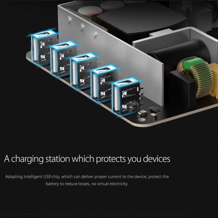 ORICO DUK-5P 40W 5口USB智能充電站帶手機平板支架
