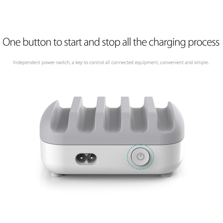 ORICO DUK-5P 40W 5口USB智能充電站帶手機平板支架