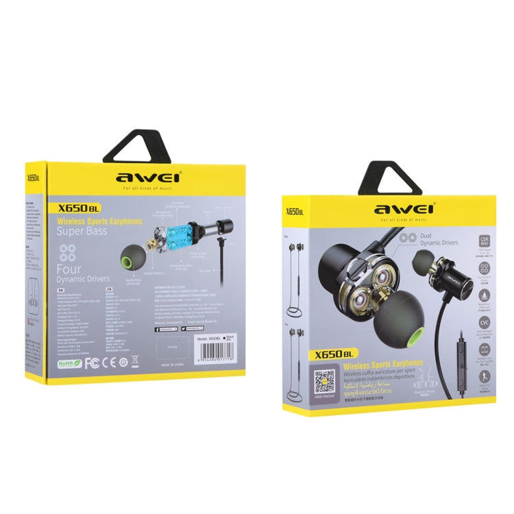 AWEI X650BL 運動無線藍牙耳機