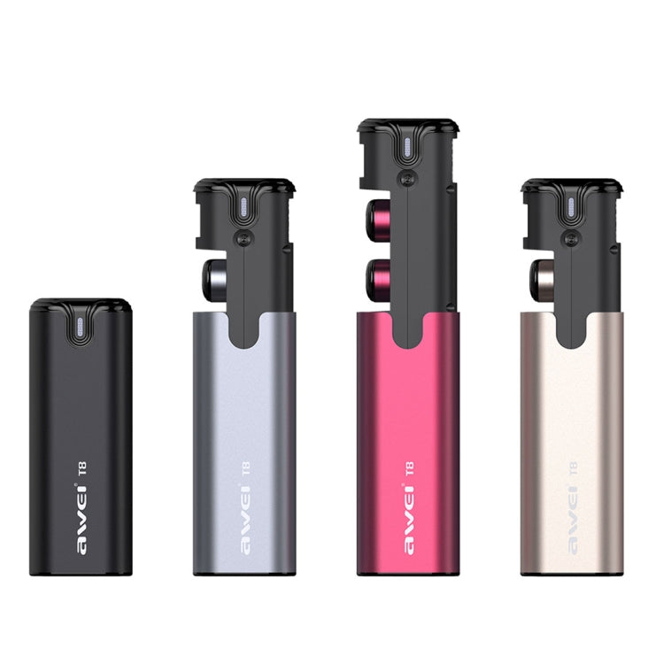 AWEI T8 迷你二合一立體聲藍牙耳機帶移動電源