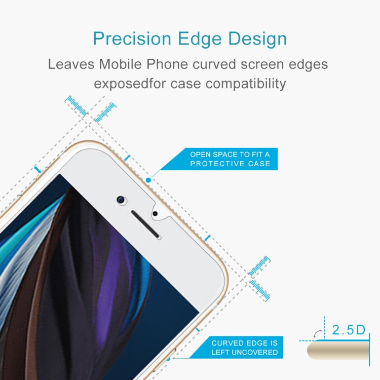 適用於 iPhone SE 2022 / SE 2020 半屏大弧邊鋼化玻璃保護膜