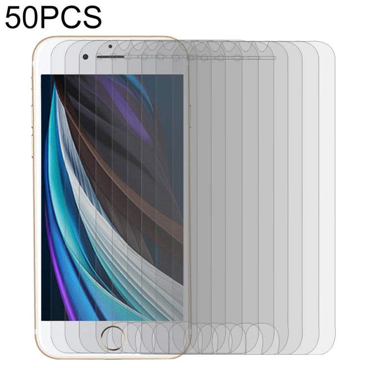 適用於 iPhone SE 2022 / SE 2020 50pcs 半屏大弧邊鋼化玻璃保護膜