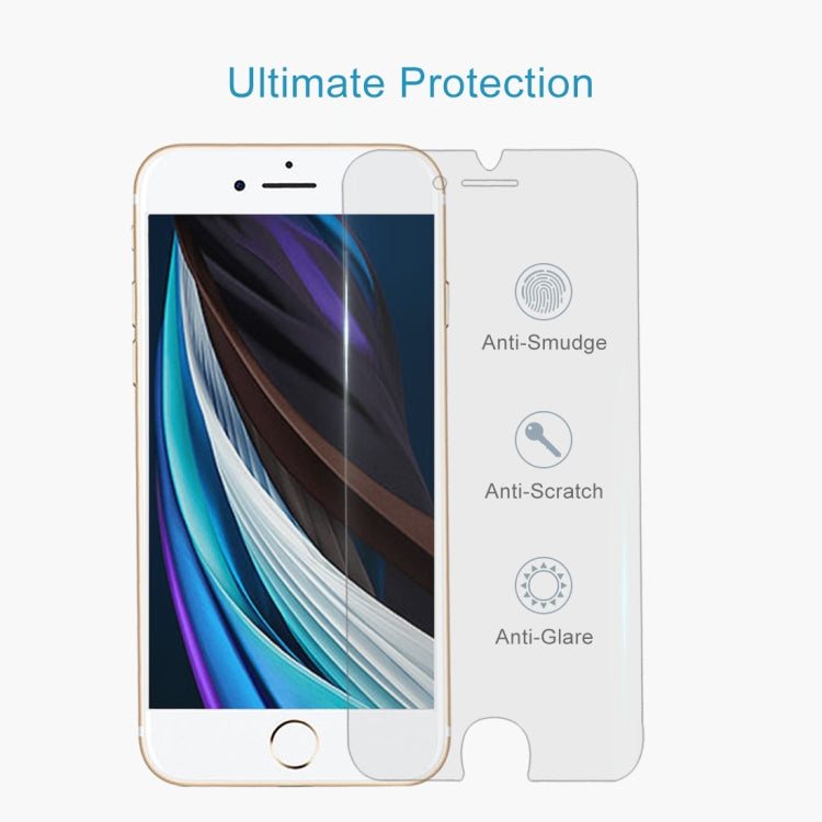 適用於 iPhone SE 2022 / SE 2020 50pcs 半屏大弧邊鋼化玻璃保護膜
