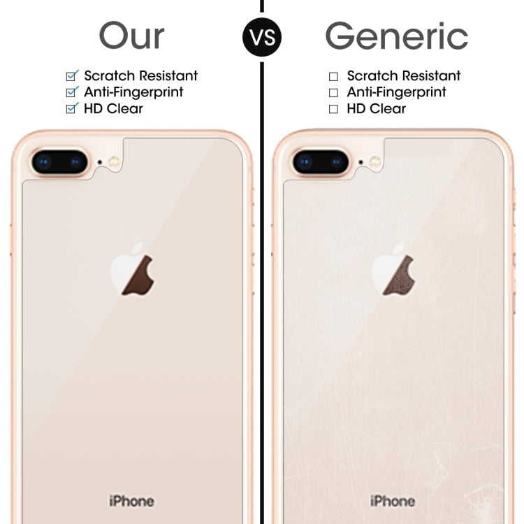2片裝 適用於iPhone 8 Plus & 7 Plus 后膜 0.3mm 9H硬度2.5D弧邊防爆優質鋼化膜后膜