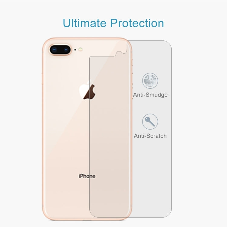 2片裝 適用於iPhone 8 Plus & 7 Plus 后膜 0.3mm 9H硬度2.5D弧邊防爆優質鋼化膜后膜