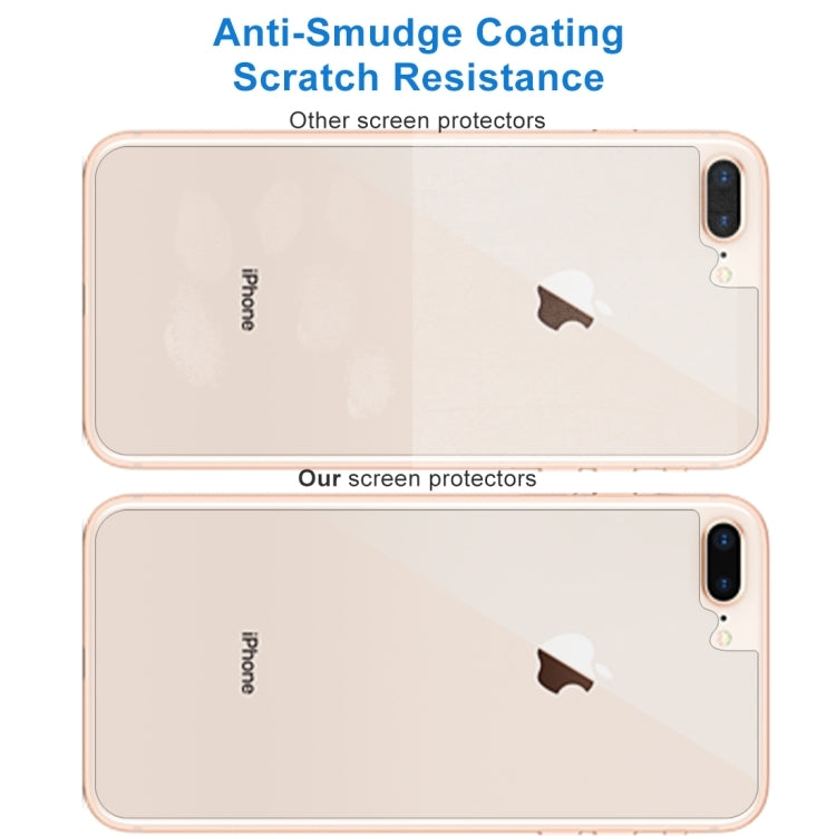 2片裝 適用於iPhone 8 Plus & 7 Plus 后膜 0.3mm 9H硬度2.5D弧邊防爆優質鋼化膜后膜