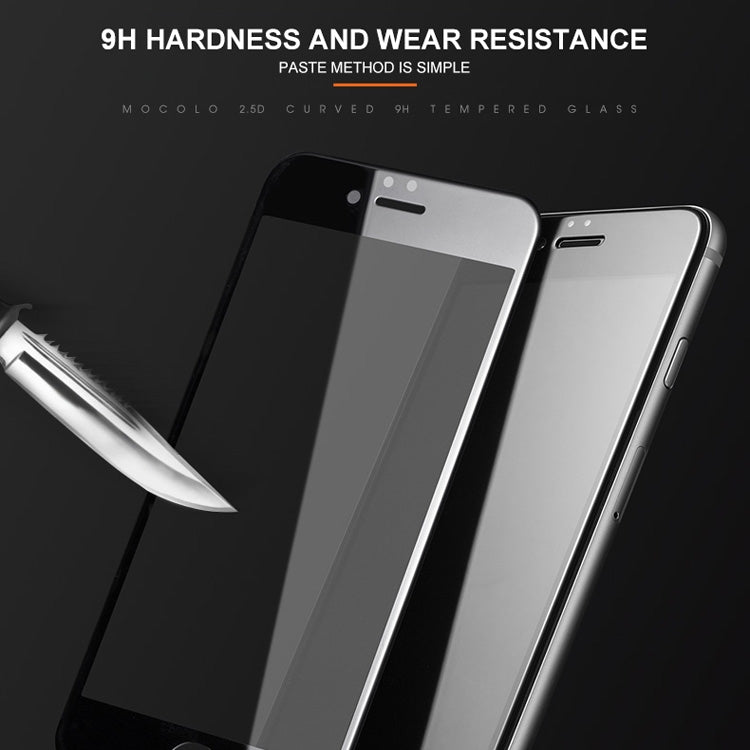 mocolo 適用於iPhone 8 Plus & 7 Plus 0.33mm 9H 2.5D絲印全屏鋼化玻璃保護膜