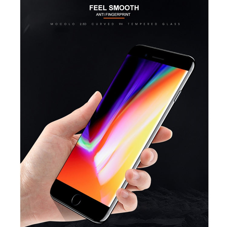 mocolo 適用於iPhone 8 Plus & 7 Plus 0.33mm 9H 2.5D絲印全屏鋼化玻璃保護膜