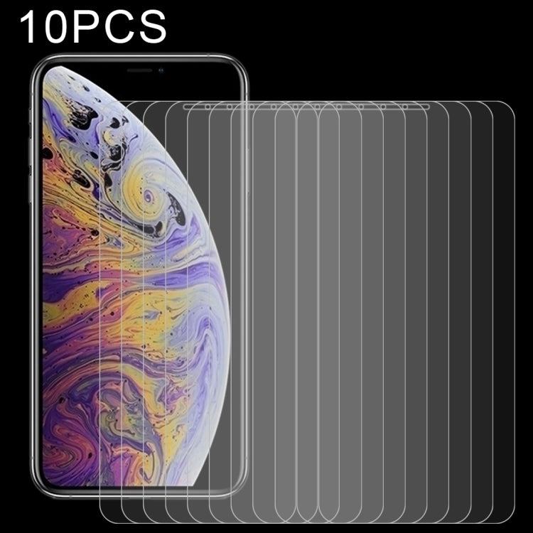 10pcs 適用於iPhone XS Max 9H 2.5D弧邊鋼化玻璃膜