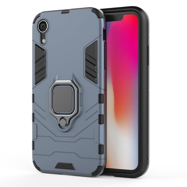 適用於iPhone XR 黑豹PC   TPU磁吸指環支架防摔保護殼