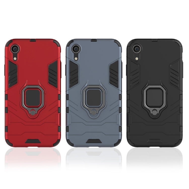 適用於iPhone XR 黑豹PC   TPU磁吸指環支架防摔保護殼