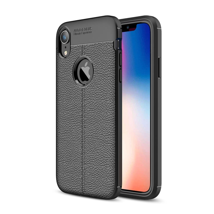 適用於iPhone X / XS 荔枝紋TPU保護殼