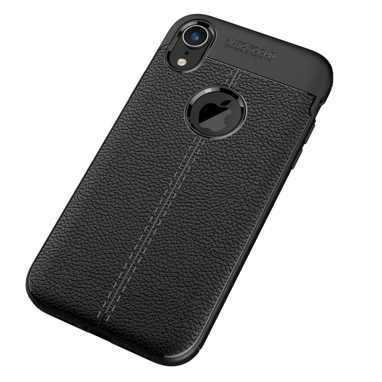 適用於iPhone X / XS 荔枝紋TPU保護殼