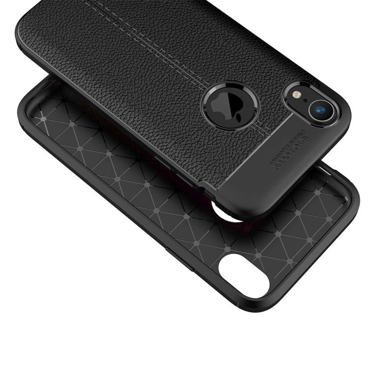 適用於iPhone X / XS 荔枝紋TPU保護殼