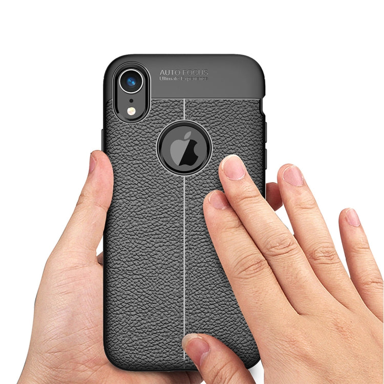 適用於iPhone X / XS 荔枝紋TPU保護殼