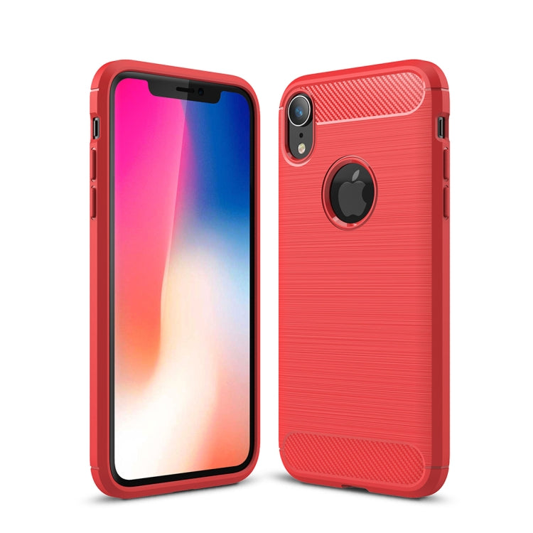適用於iPhone XR 防滑拉絲碳纖維紋軟TPU保護殼