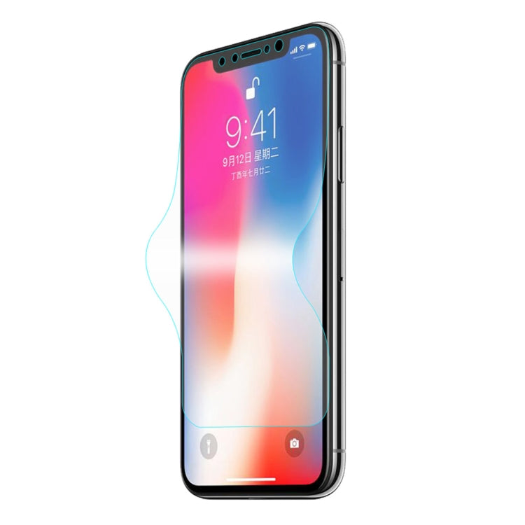恩凱 草帽王子 適用於iPhone XS 5.8英寸 TPU+TPE+PET材質0.1mm 3D全屏保護軟膜 水凝膜