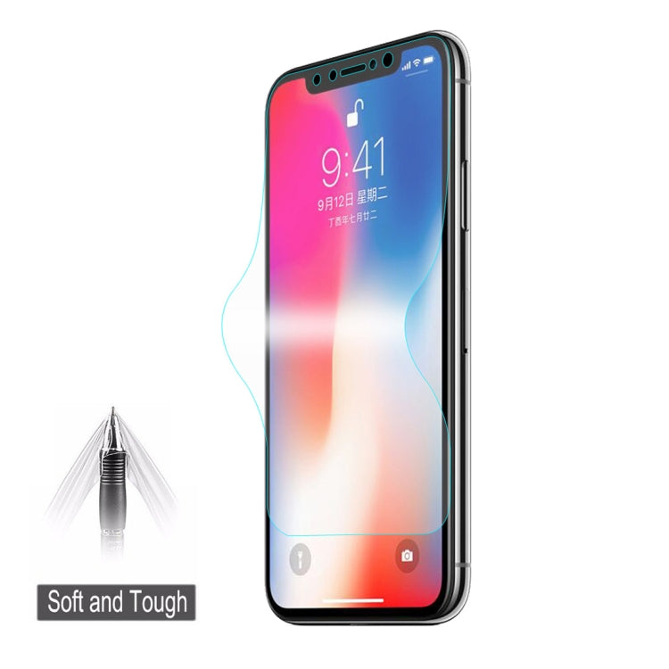 恩凱 草帽王子 適用於iPhone XS 5.8英寸 TPU+TPE+PET材質0.1mm 3D全屏保護軟膜 水凝膜