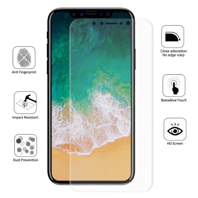 恩凱 草帽王子 適用於iPhone XS 5.8英寸 TPU+TPE+PET材質0.1mm 3D全屏保護軟膜 水凝膜