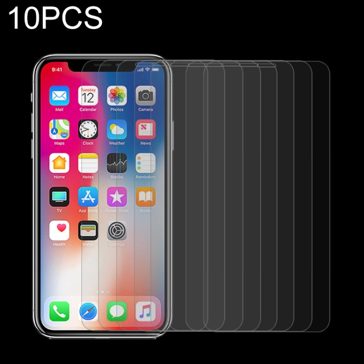 10pcs 適用於iPhone XS 9H 2.5D弧邊鋼化玻璃膜