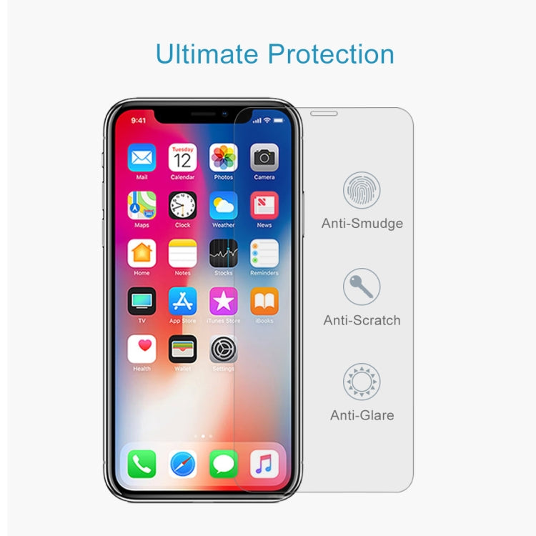 10pcs 適用於iPhone XS 9H 2.5D弧邊鋼化玻璃膜