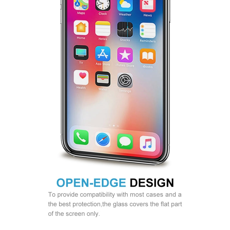 10pcs 適用於iPhone XS 9H 2.5D弧邊鋼化玻璃膜