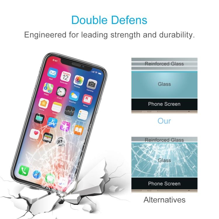 100pcs 適用於iPhone XS 9H 2.5D弧邊鋼化玻璃膜