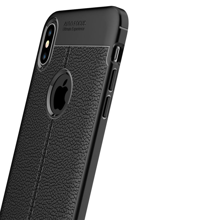 適用於iPhone XS Max 荔枝紋TPU保護殼