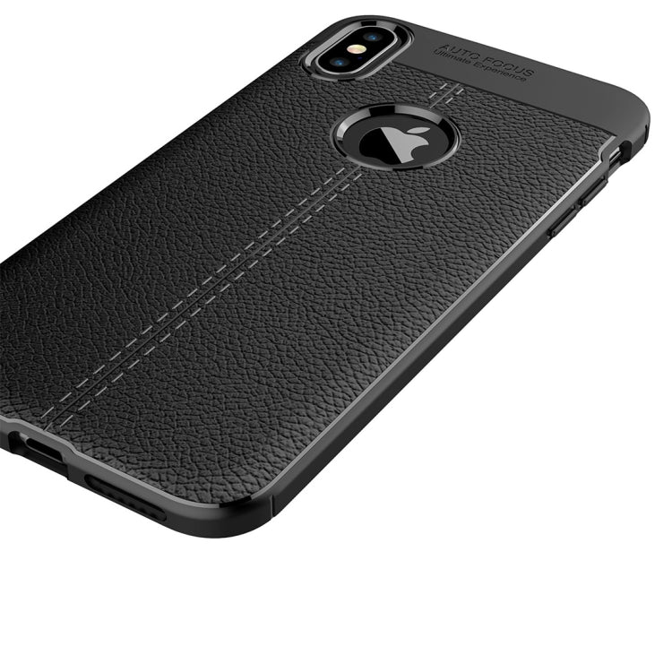 適用於iPhone XS Max 荔枝紋TPU保護殼